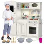 Bucatarie din lemn ecologic, lumini si sunete,accesorii,98 cm inaltime