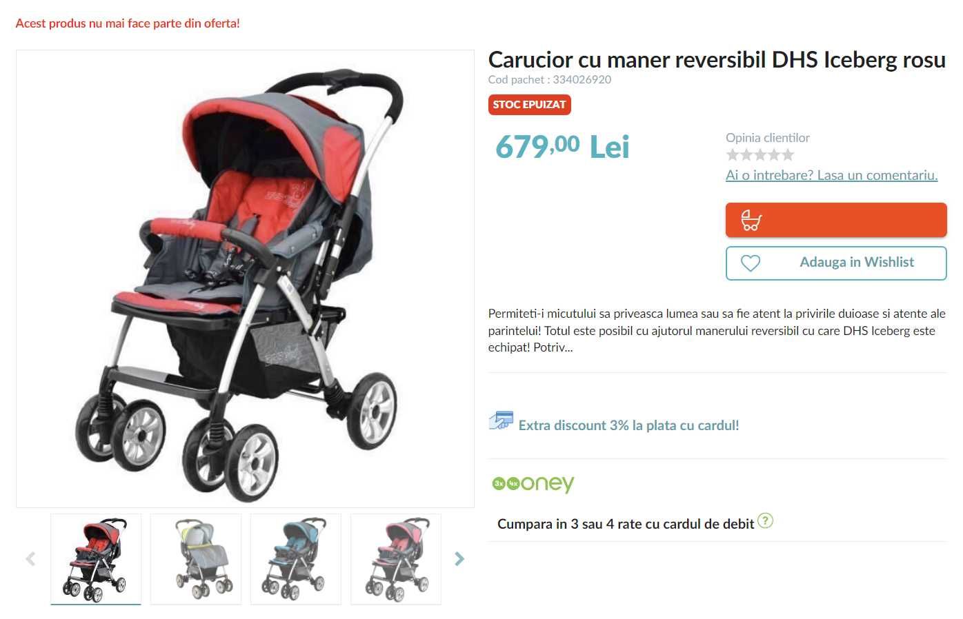 Vand carucior DHS Baby ICEBERG (Floresti)