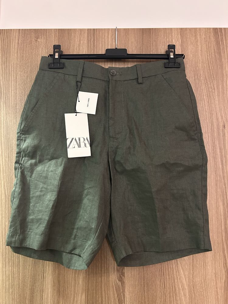 Мъжки ленени къси гащи Zara