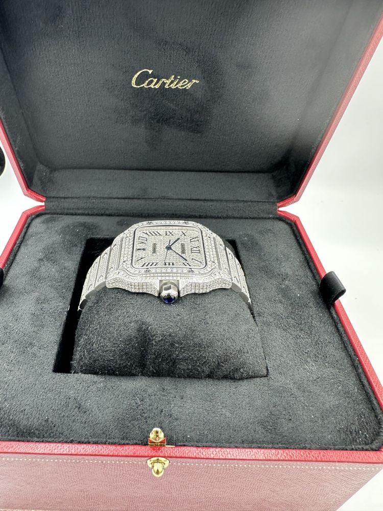 Cartier Santos XL Ice Out full set