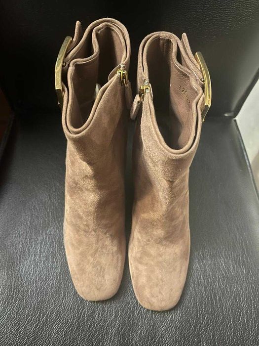 GUCCI Бежевые замшевые полусапоги новые (оригинал)