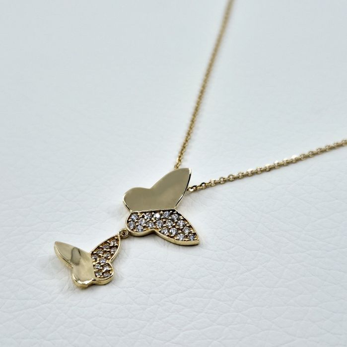 Lant cu pandantiv din aur de 14k, 3.06g | GlobalCash.ro #LU28393