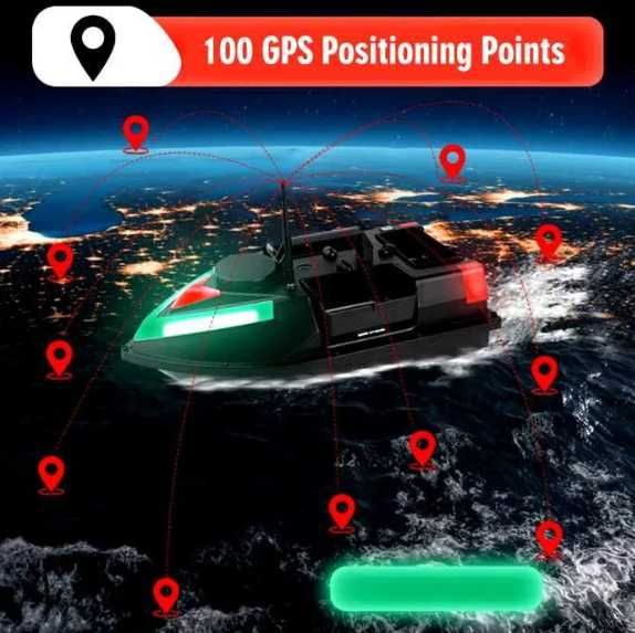 Лодка За Захранка ZV6 GPS-100 Точки 3 Изхвърлящи Коша Най-Новия Модел
