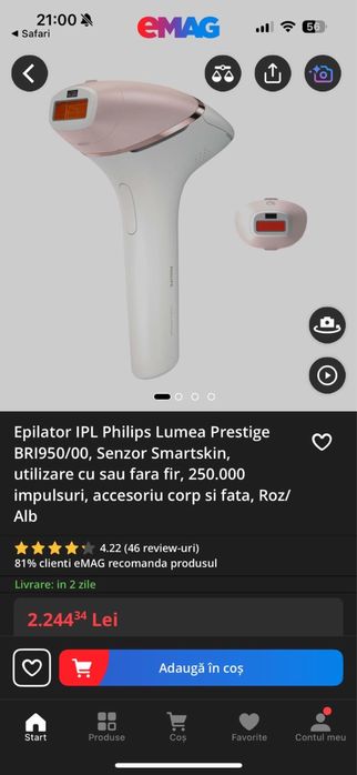 Epilator Philips BRI950/00