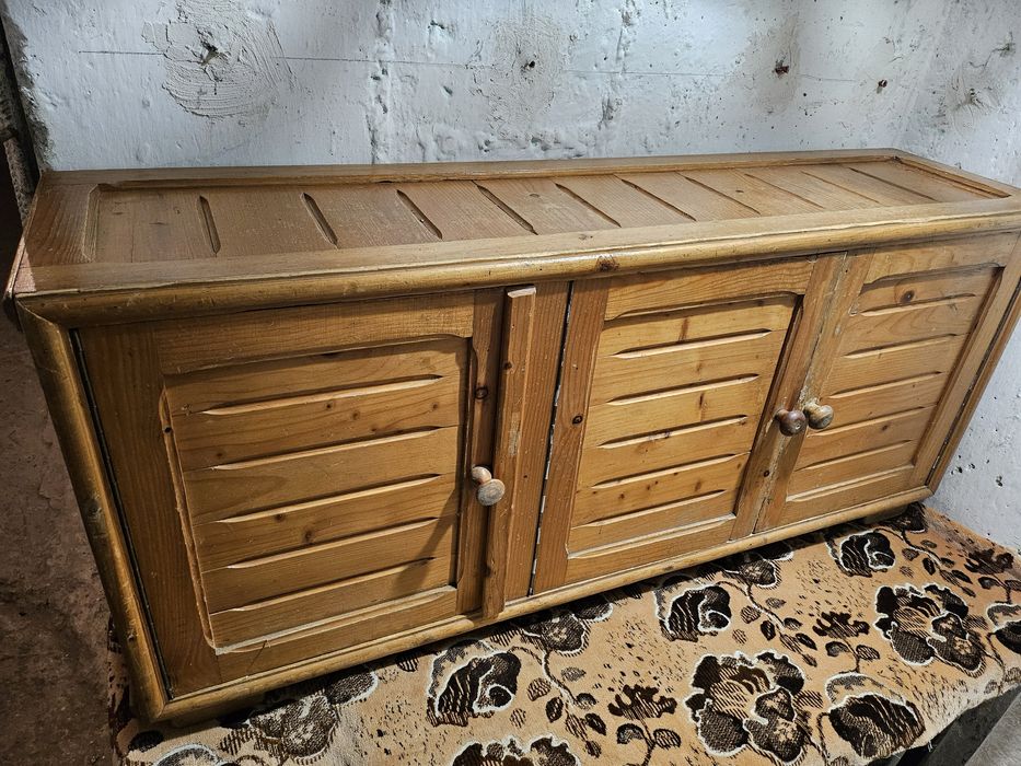 Fotoliu + pantofar + cuier lemn masiv + scaune bar