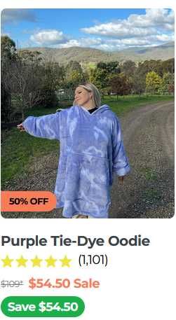 Оригинално Oodie Purple Tie-Dye унисекс