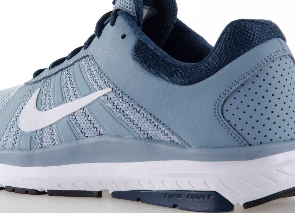adidasi Nike Dart 12, Alb/Gri/Bleu, 44 -> NOU, SIGILAT