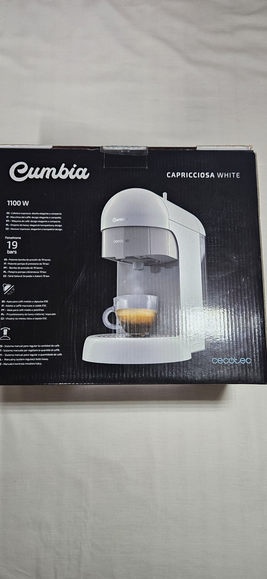 Cafetiera Express Cecotec Cumbia Capricciosa Alba 1100 W