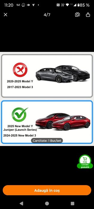 Suport telefon silicon Tesla 3 2024-2025, Y 2025-2026