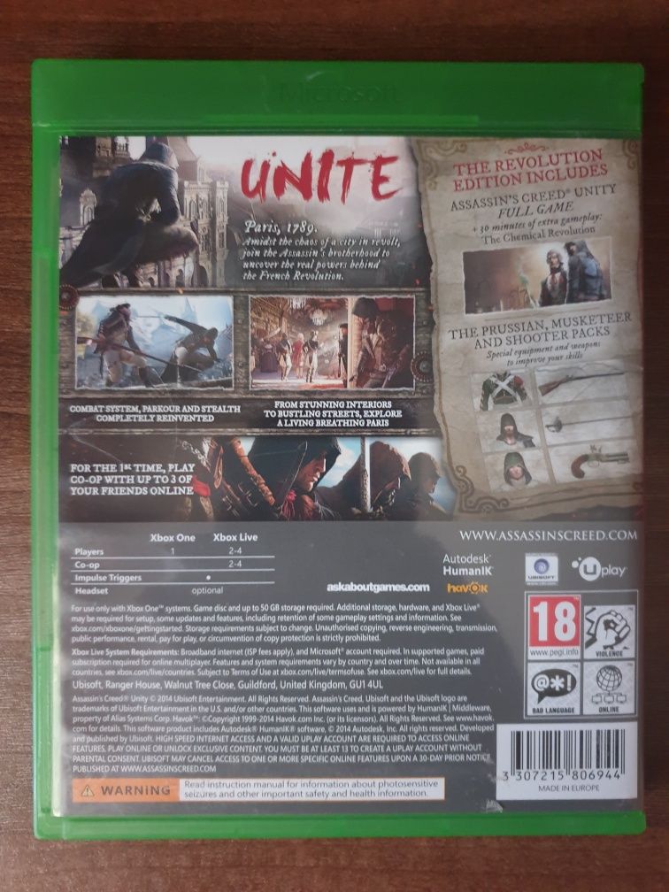 Assassins Creed Unity Xbox One