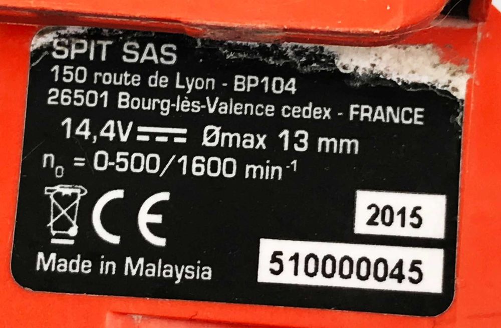 Винтоверт Spit SDI146 2x14.4V 1.5Ah перфектен!