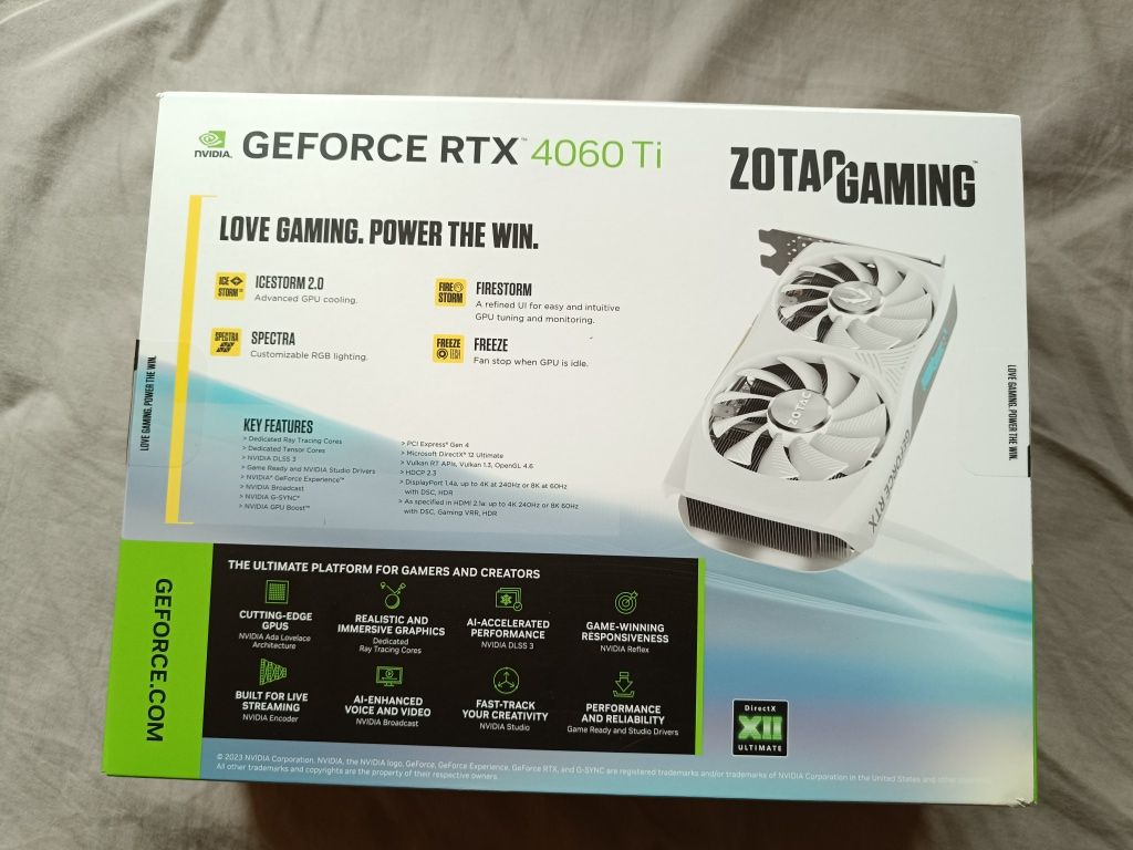 Гаранция!(Нова запечатана) RTX 4060 Ti 8GB OC ZOTAC GAMING Twin