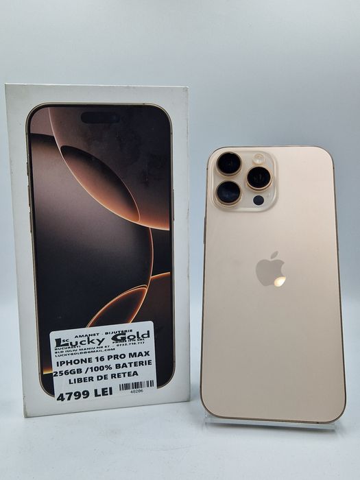 Iphone 16 Pro Max 256Gb/100% Baterie Garantie #48206