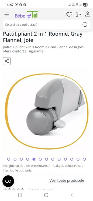 Pătuț pliant 2 in 1 pentru bebeluși