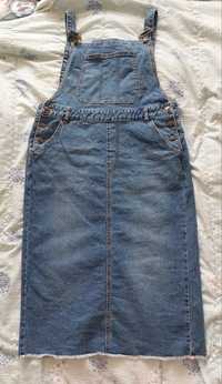 Корейский джинсовый комбинезон юбка. Размер 48/50