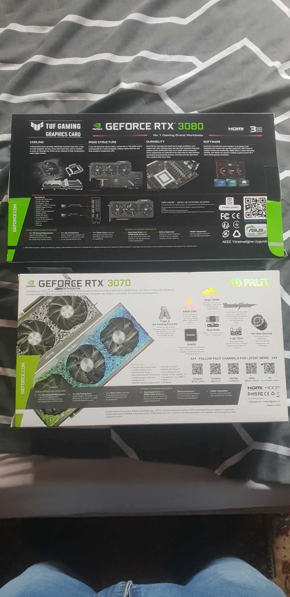 Риг с geforce RTX 3080 10GB + geforce RTX 3070 8GB Game Rock