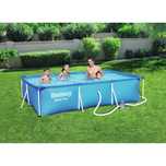 BESTWAY правоъгълен басейн с ф. помпа 3.00m x 2.01m x 66cm Steel Pro