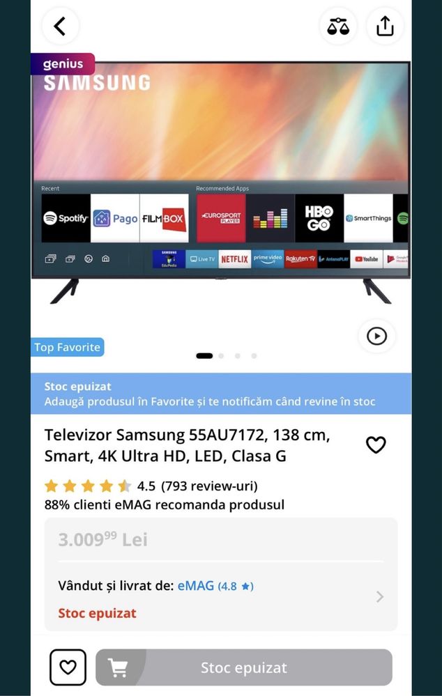 Samsung  UE55AU7172UXXH