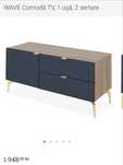 Comoda Tv Noua Mobexpert model Wave sertare amortizor nuc albastru