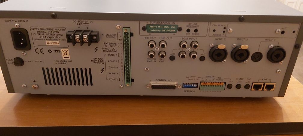 Vând amplificator multifuncțional de sistem TOA 2215