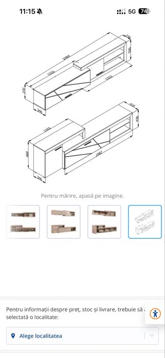 Biblioteca mobila living