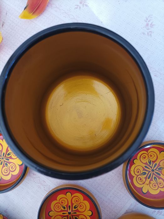 Дървен сет  ХОХЛОМА за декорация или използване