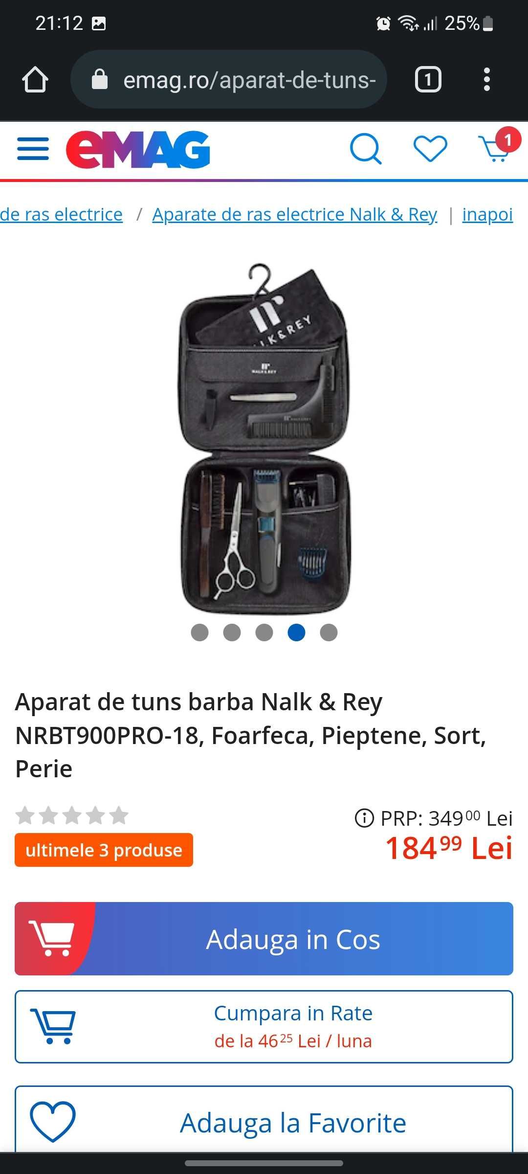 Super oferta Aparat de tuns barba Nalk & Rey NRBT900PRO-18,