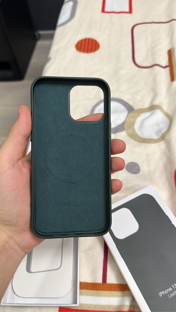 Husa iphone 13 Pro Max Piele Verde