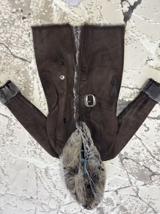 Дубленка с капюшоном