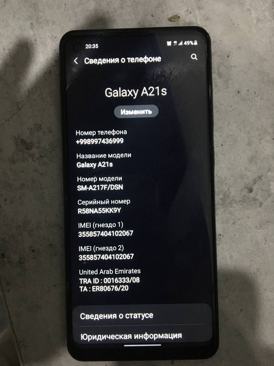 Samsung A21s garantiya