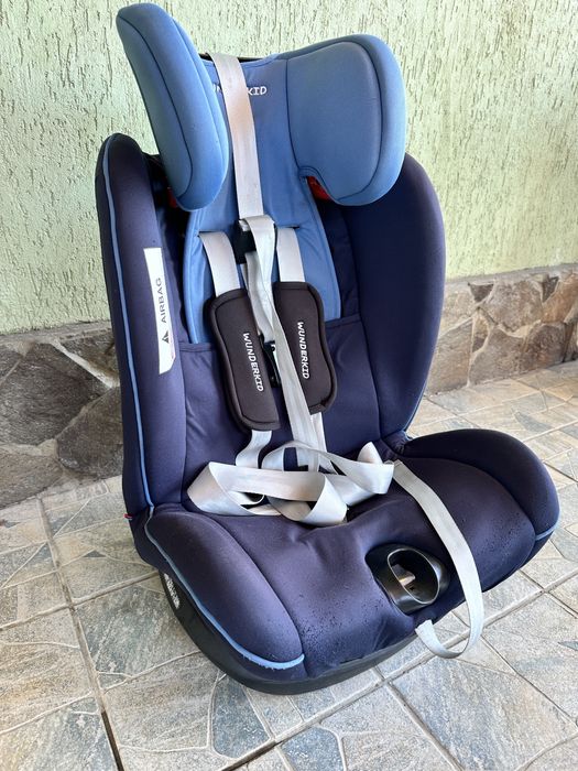 Scaun auto ISOFIX Wunderkid Angel Care, 0-36 kg, Negru/Albastru