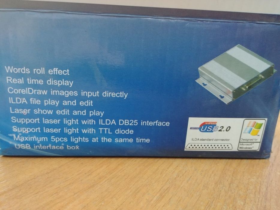 Блок и программа для управления лазерами ILDA DB25