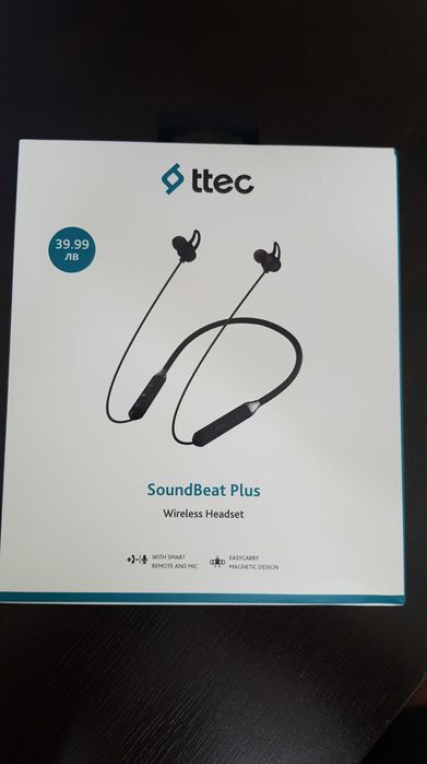 Неотваряни нови Bluetooth слушалки с микрофон TTEC SoundBeat Plus