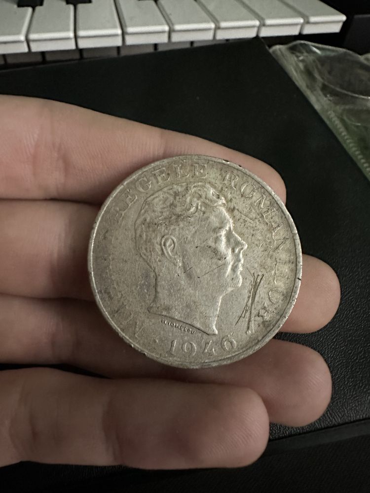Monede argint 5 lei 1881, 100000 lei 1946