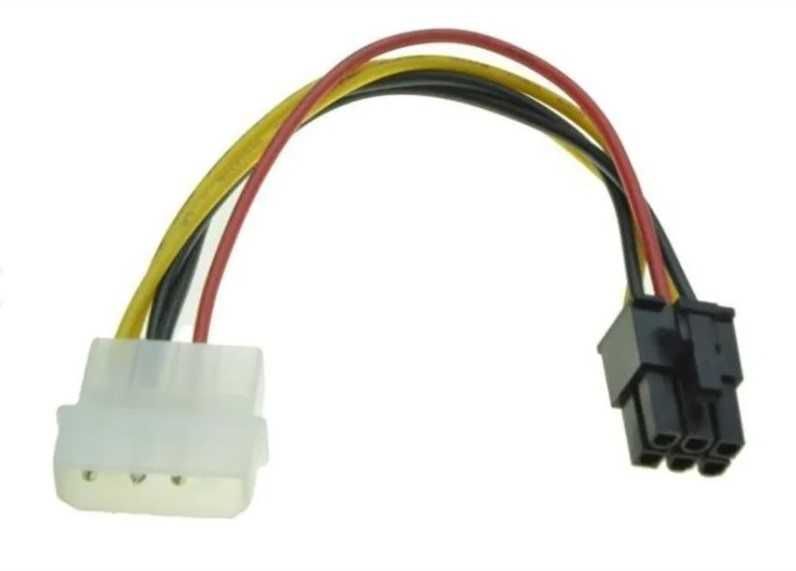 Adaptor alimentare placa video cu 6 pini de la molex sau sata - nou