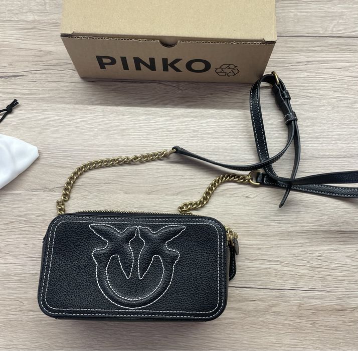 Чанта Pinko , черна със злато