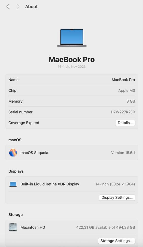 MacBook Pro M3 8-512