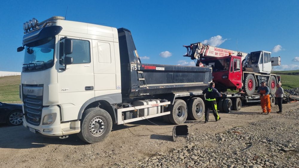 DAF XF 530  6X4  basculabil și Trailer Goldhofer pe 4 axe 40 tone