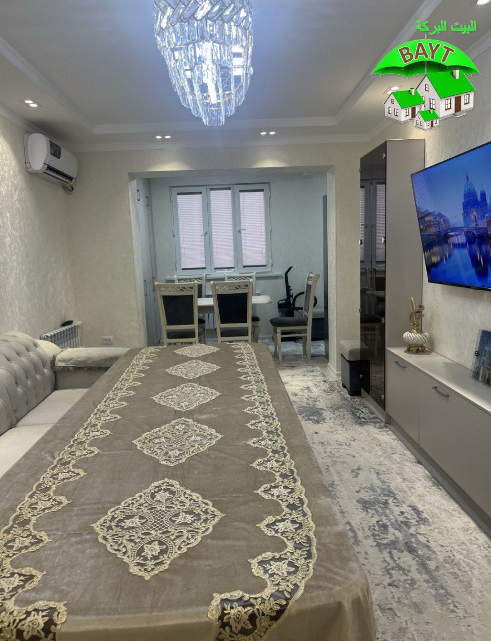 #МУКУМИЙ, Балкон 2×6, 70м²,Разделка, 3в4, Продаётся Евро Квартира