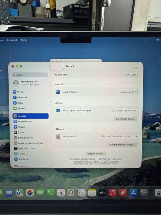 Macbook Air ;M2/2022, 8/250 GB.10 cicluri,impecabil (ca nou).