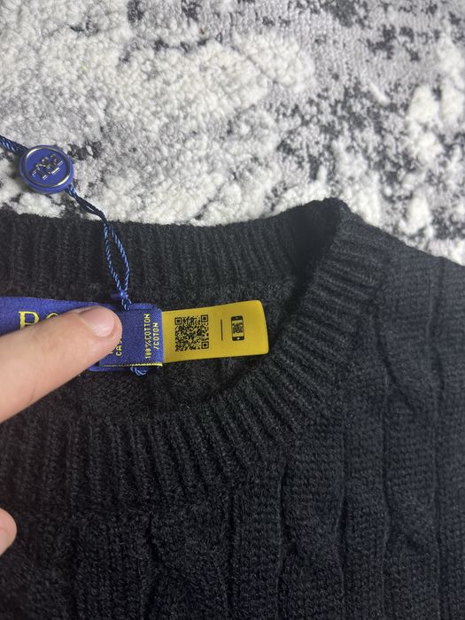 Pulover Polo Ralph Lauren negru cu logo roșu - mărimea M