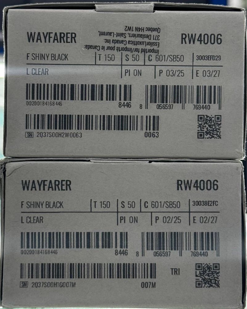 Ray Ban Meta Wayfarer Shiny black