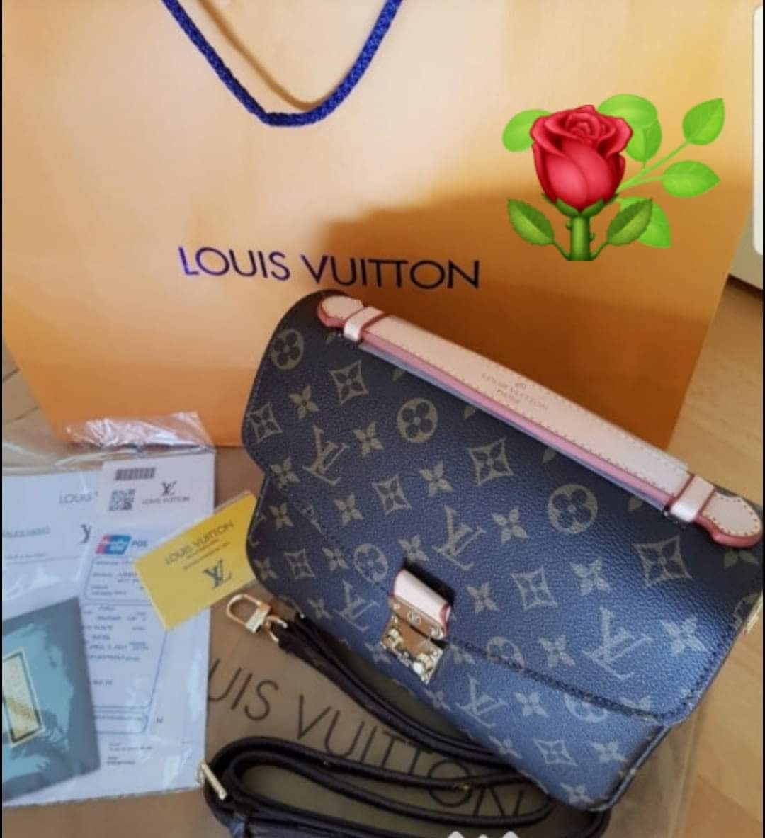 Geanta  piele naturală LOUIS Vuitton Pochette Metis  cutie,factura