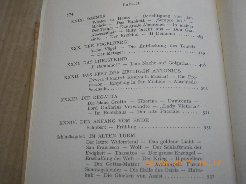 1931г-Стара Книга На Немски Език-Muntle-Das Buch von San Michele