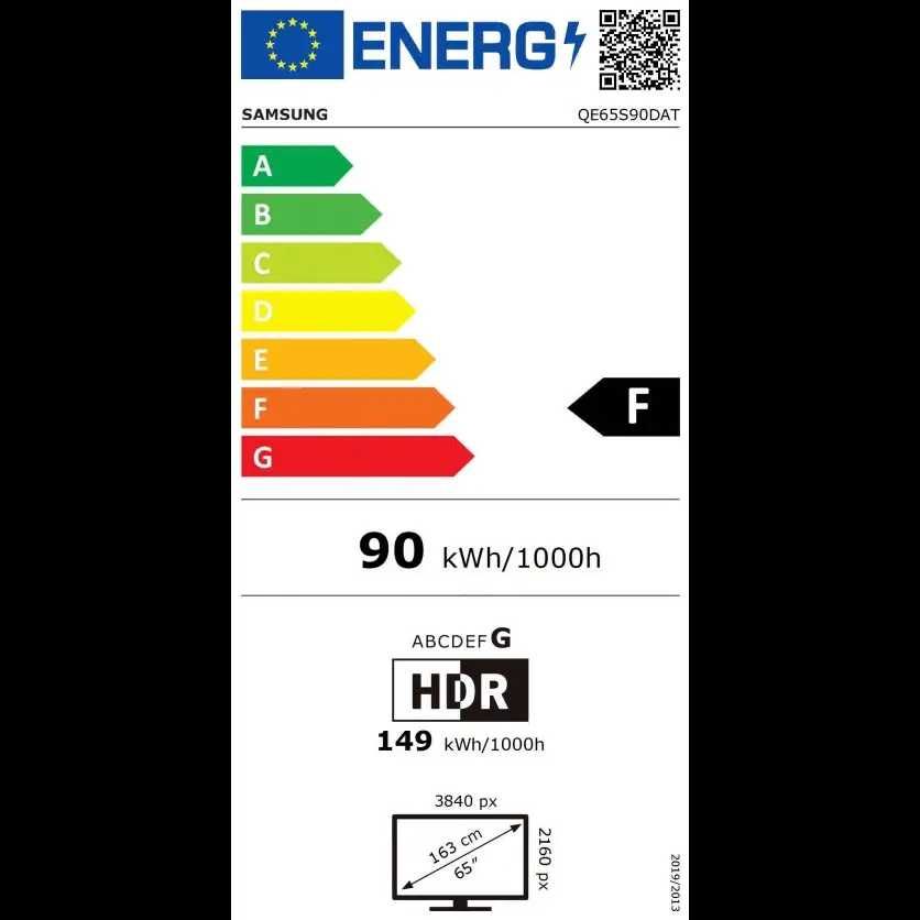 НОВ Телевизор Samsung 65" 65S90D AI 4K QD-OLED SMART TV 144 Hz Black