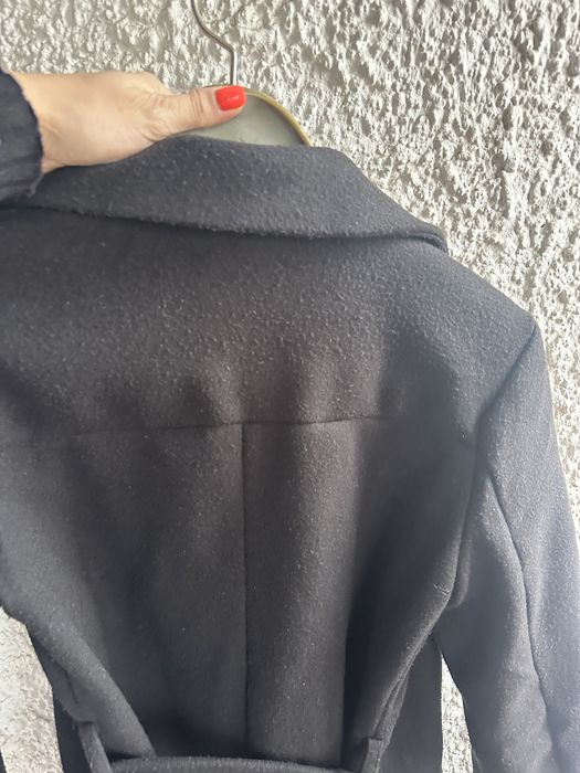 Дамско черно палто Sinsay XXS