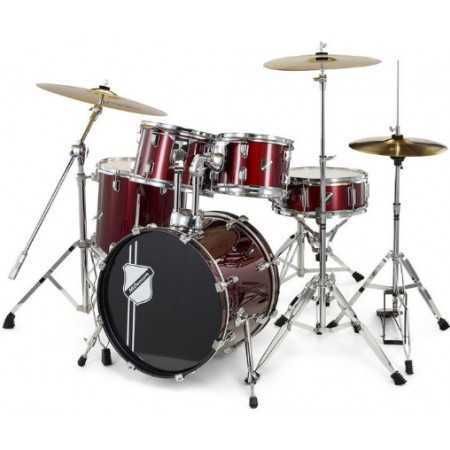 Set de tobe acustice Millenium Focus 18 Drum Bundle Red