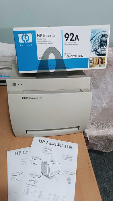 Принтер лазерный А4 Hp Laser Jet 1100 с оригинальным новым картриджем