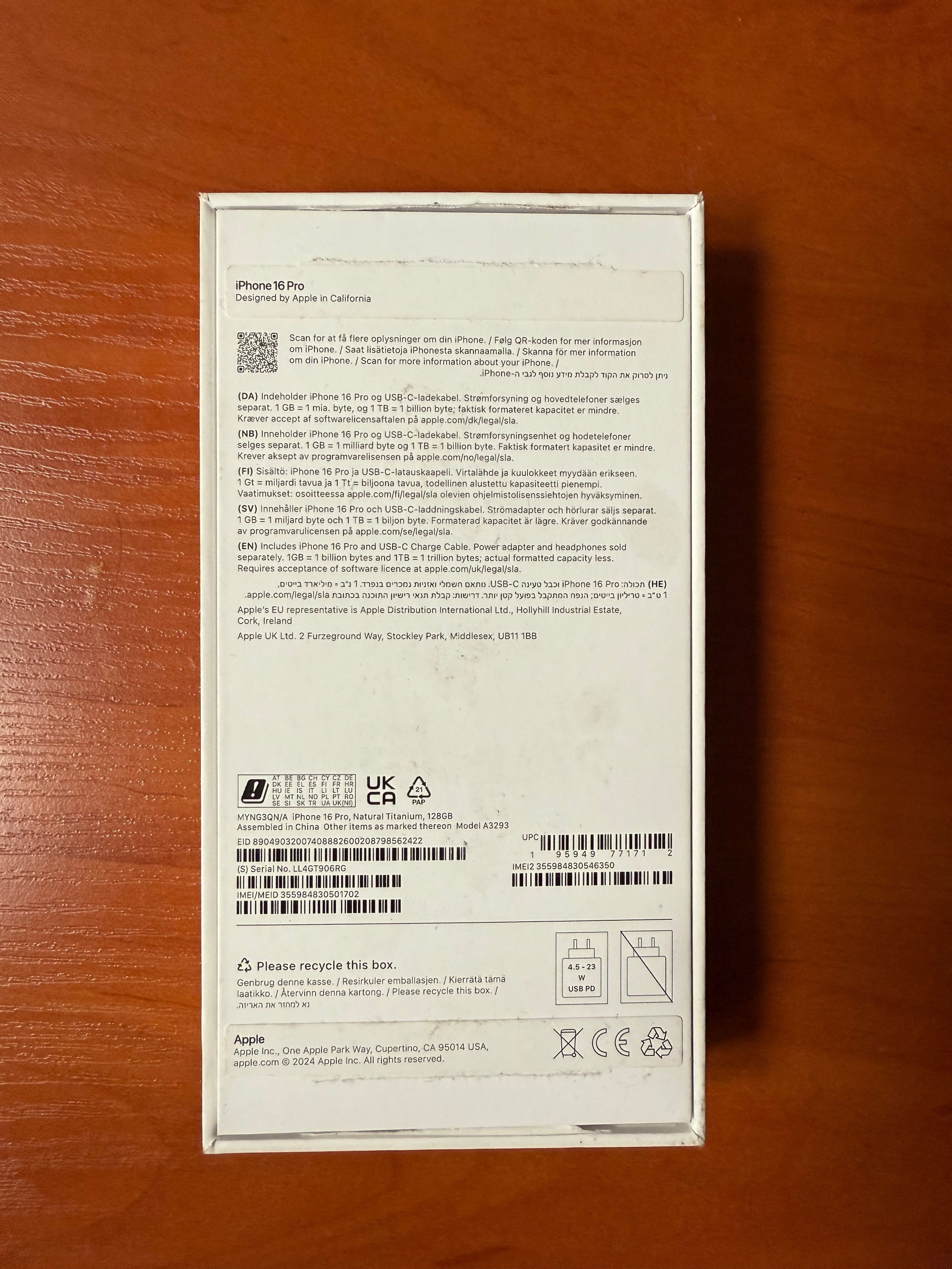 Iphone 16 pro 128gb
