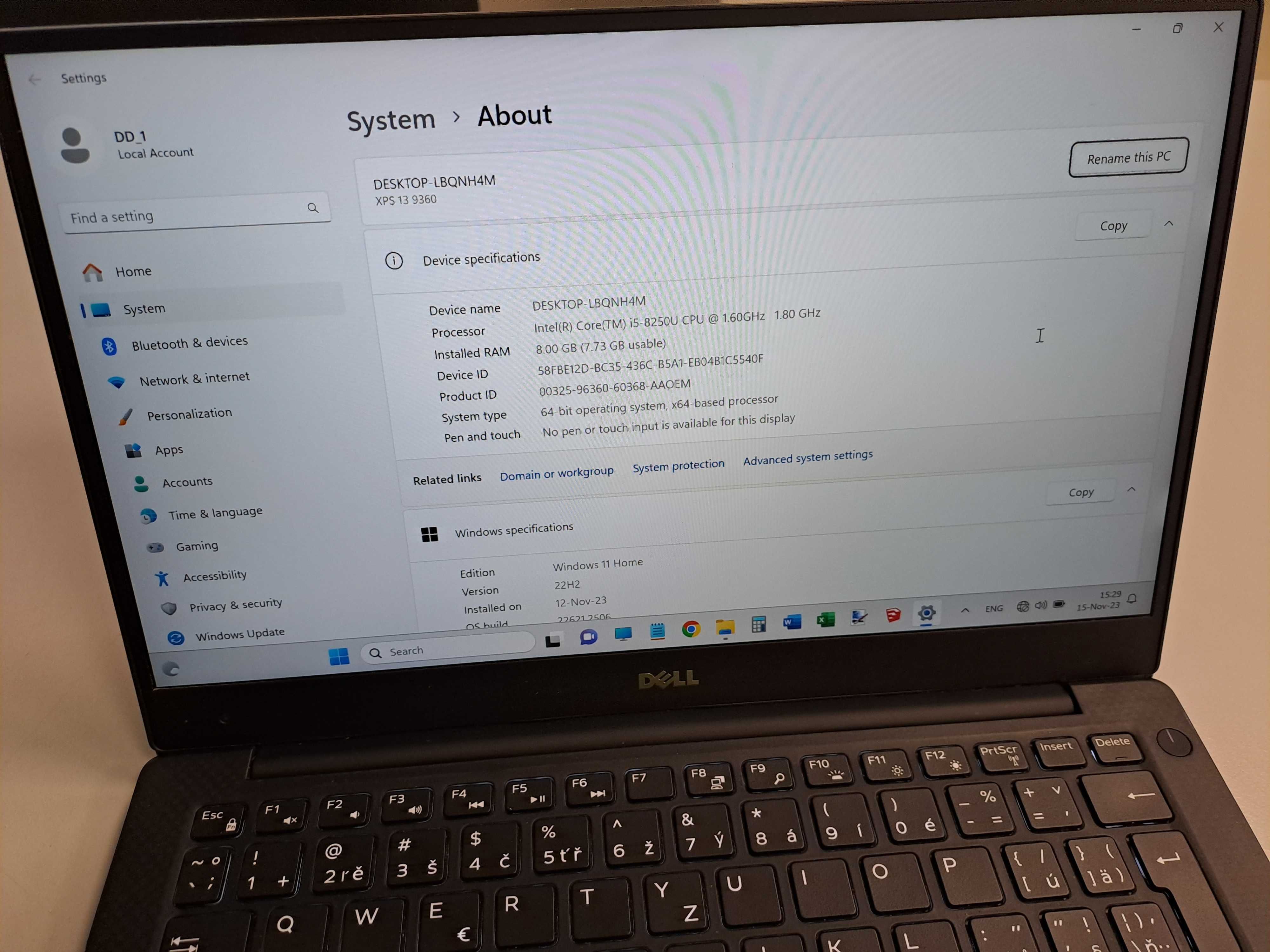 Dell XPS 13 / i5 / 256 SSD FHD 13.3" IPS